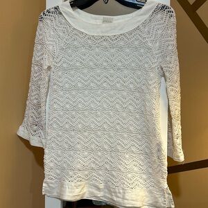 Chico’s white Women's  Crochet Top